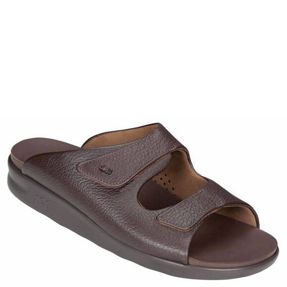 NEW SAS men's encore slide sandal in brown